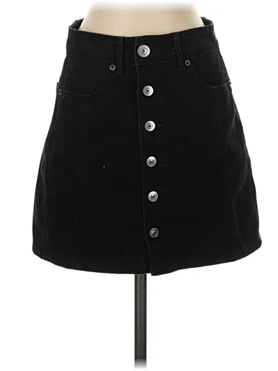 Pre-owned American Eagle Outfitters Denim Skirt In Black