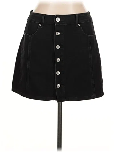 Pre-owned American Eagle Outfitters Denim Skirt In Black