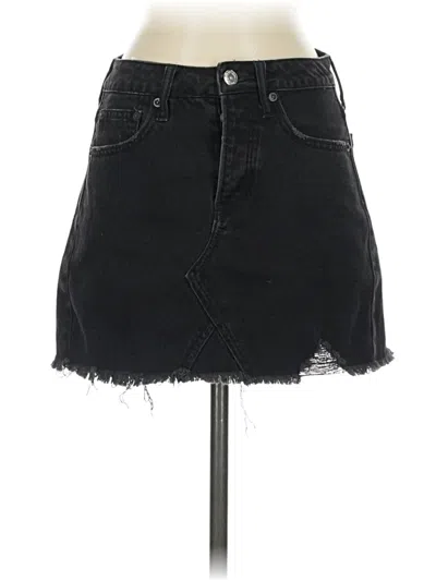 Pre-owned American Eagle Outfitters Denim Skirt In Black