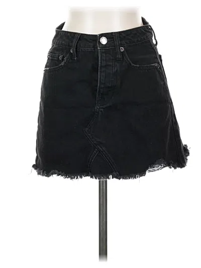 Pre-owned American Eagle Outfitters Denim Skirt In Black
