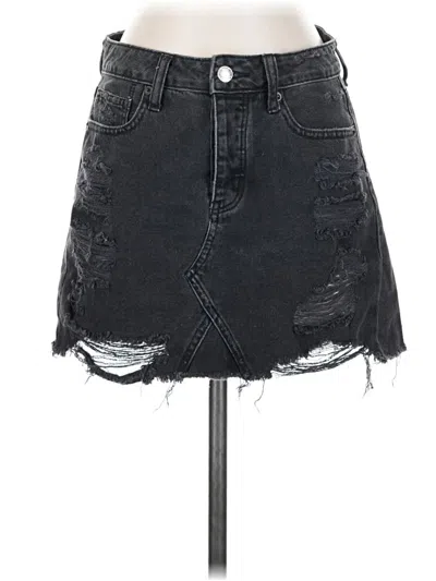 Pre-owned American Eagle Outfitters Denim Skirt In Black
