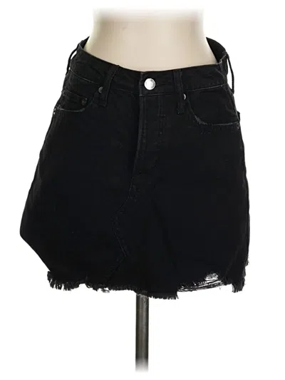 Pre-owned American Eagle Outfitters Denim Skirt In Black