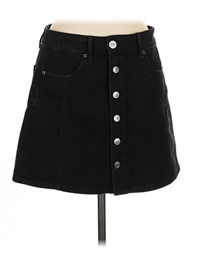 Pre-owned American Eagle Outfitters Denim Skirt In Black