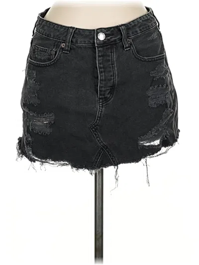 Pre-owned American Eagle Outfitters Denim Skirt In Black