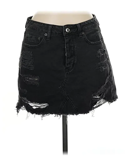 Pre-owned American Eagle Outfitters Denim Skirt In Black