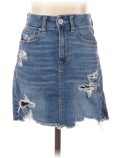 Pre-owned American Eagle Outfitters Denim Skirt In Blue