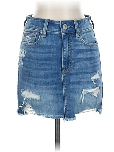 Pre-owned American Eagle Outfitters Denim Skirt In Blue