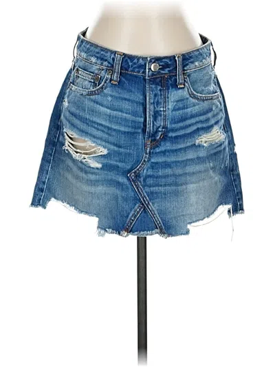Pre-owned American Eagle Outfitters Denim Skirt In Blue