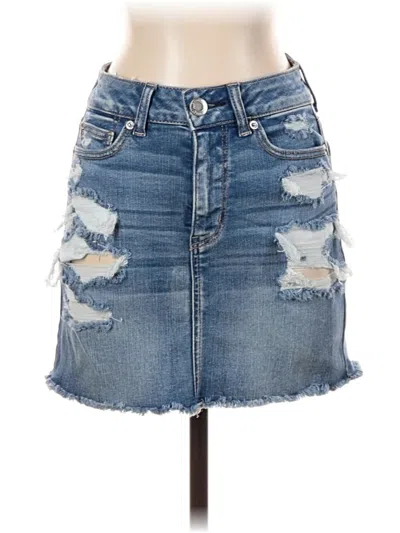 Pre-owned American Eagle Outfitters Denim Skirt In Blue