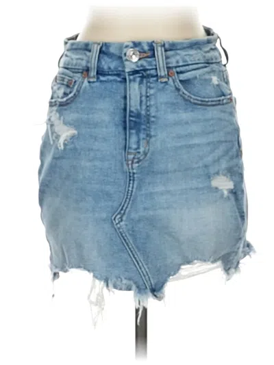 Pre-owned American Eagle Outfitters Denim Skirt In Blue