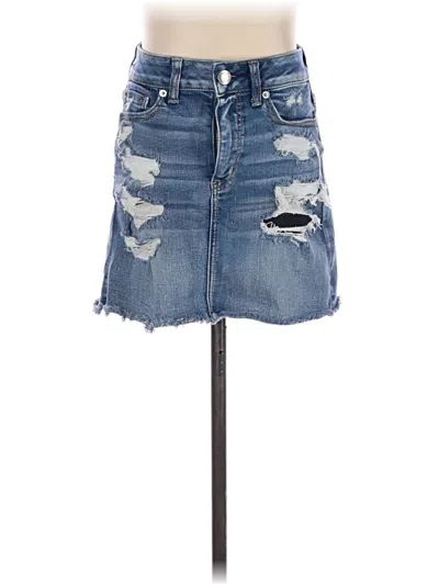 Pre-owned American Eagle Outfitters Denim Skirt In Blue