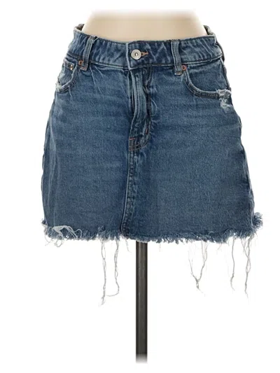 Pre-owned American Eagle Outfitters Denim Skirt In Blue