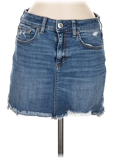 Pre-owned American Eagle Outfitters Denim Skirt In Blue