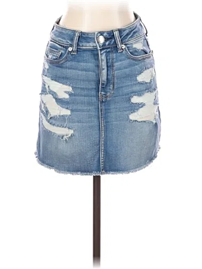 Pre-owned American Eagle Outfitters Denim Skirt In Blue