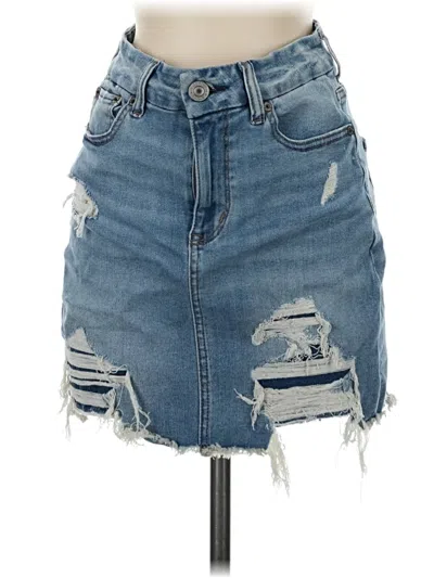 Pre-owned American Eagle Outfitters Denim Skirt In Blue