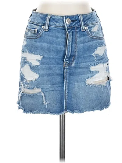 Pre-owned American Eagle Outfitters Denim Skirt In Blue