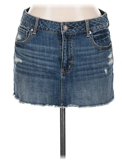 Pre-owned American Eagle Outfitters Denim Skirt In Blue