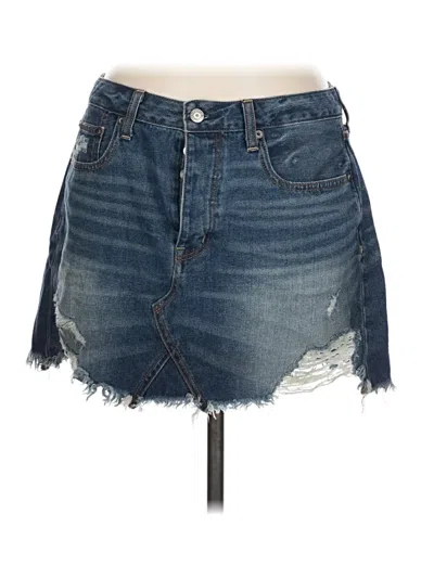 Pre-owned American Eagle Outfitters Denim Skirt In Blue