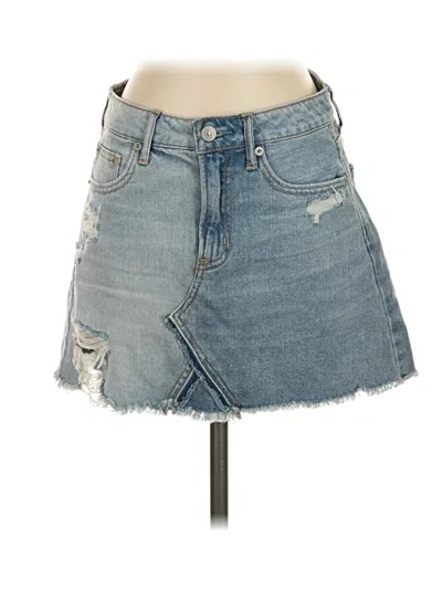 Pre-owned American Eagle Outfitters Denim Skirt In Blue