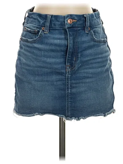 Pre-owned American Eagle Outfitters Denim Skirt In Blue