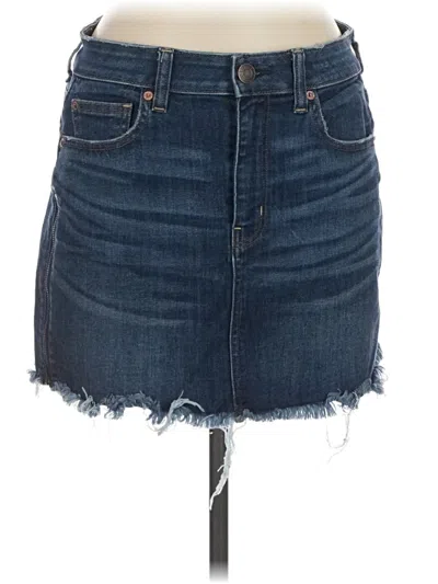 Pre-owned American Eagle Outfitters Denim Skirt In Blue