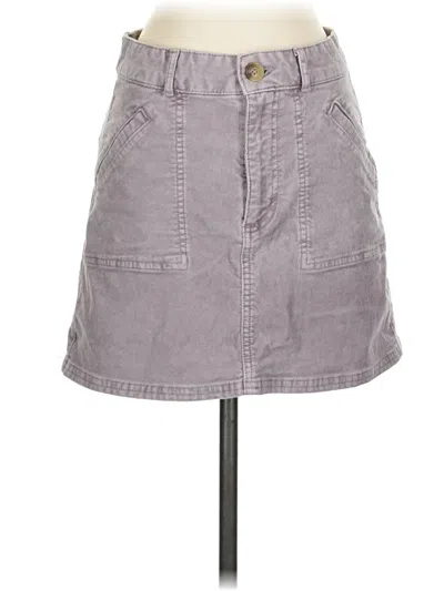 Pre-owned American Eagle Outfitters Denim Skirt In Gray