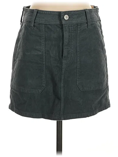 Pre-owned American Eagle Outfitters Denim Skirt In Gray