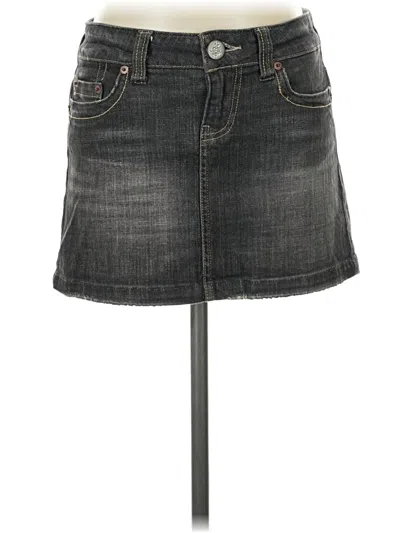 Pre-owned American Eagle Outfitters Denim Skirt In Gray
