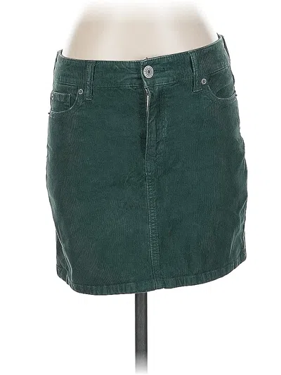 Pre-owned American Eagle Outfitters Denim Skirt In Green
