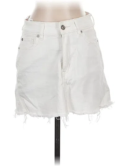 Pre-owned American Eagle Outfitters Denim Skirt In White