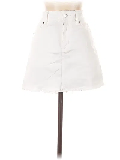Pre-owned American Eagle Outfitters Denim Skirt In White