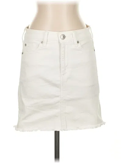 Pre-owned American Eagle Outfitters Denim Skirt In White
