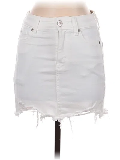 Pre-owned American Eagle Outfitters Denim Skirt In White