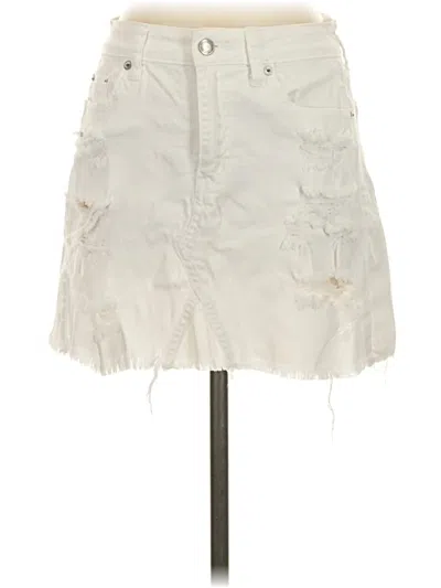 Pre-owned American Eagle Outfitters Denim Skirt In White