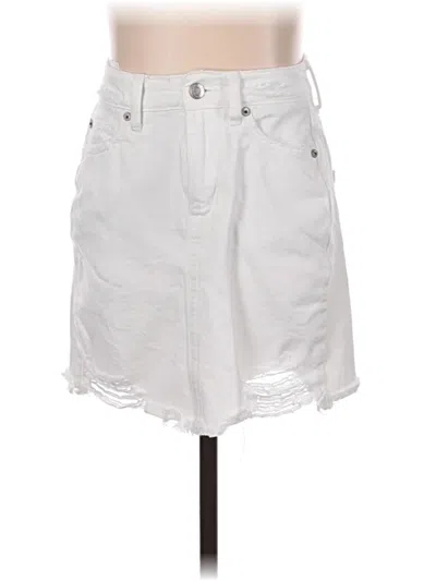 Pre-owned American Eagle Outfitters Denim Skirt In White
