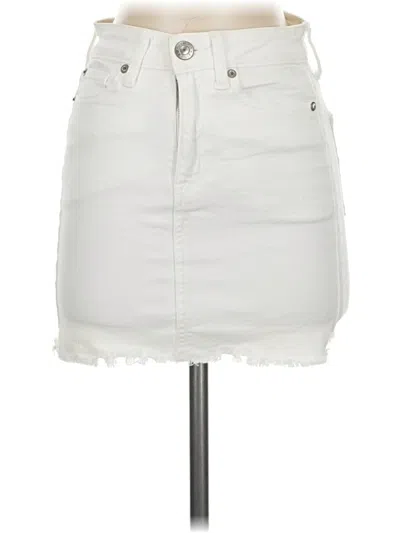 Pre-owned American Eagle Outfitters Denim Skirt In White