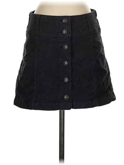 Pre-owned American Eagle Outfitters Faux Leather Skirt In Black