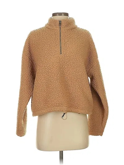 Pre-owned American Eagle Outfitters Fleece Jacket In Brown