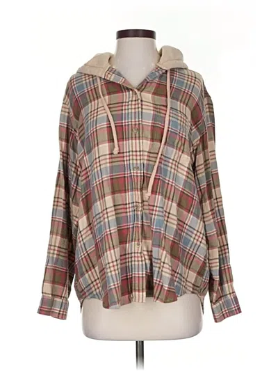 Pre-owned American Eagle Outfitters Fleece Jacket In Brown