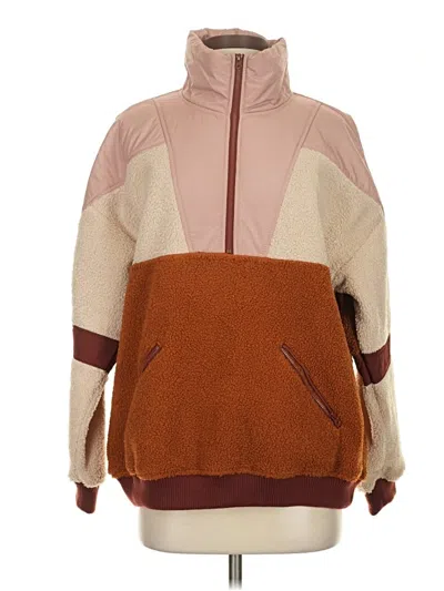 Pre-owned American Eagle Outfitters Fleece Jacket In Brown
