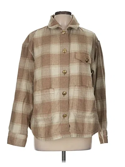 Pre-owned American Eagle Outfitters Fleece Jacket In Brown