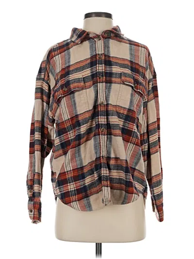 Pre-owned American Eagle Outfitters Fleece Jacket In Brown