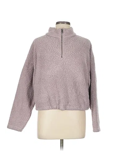 Pre-owned American Eagle Outfitters Fleece Jacket In Gray