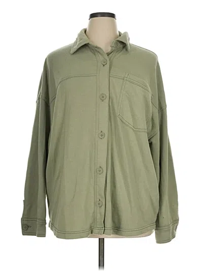Pre-owned American Eagle Outfitters Fleece Jacket In Green