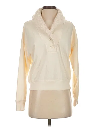 Pre-owned American Eagle Outfitters Fleece Jacket In Ivory