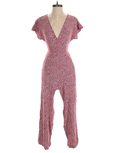 Pre-owned American Eagle Outfitters Jumpsuit In Burgundy
