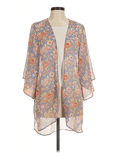 Pre-owned American Eagle Outfitters Kimono In Gray