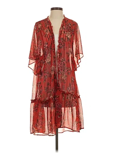 Pre-owned American Eagle Outfitters Kimono In Red