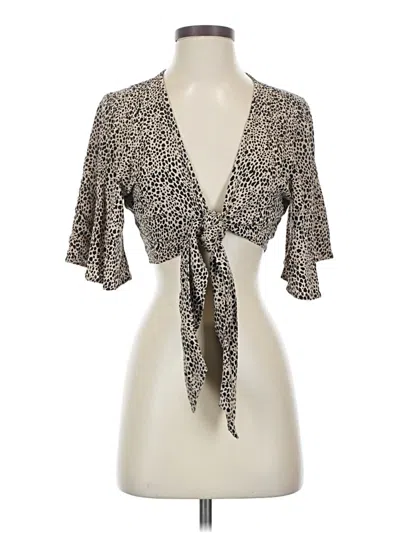 Pre-owned American Eagle Outfitters Kimono In Tan