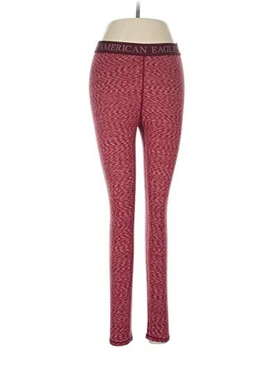 Pre-owned American Eagle Outfitters Leggings In Burgundy